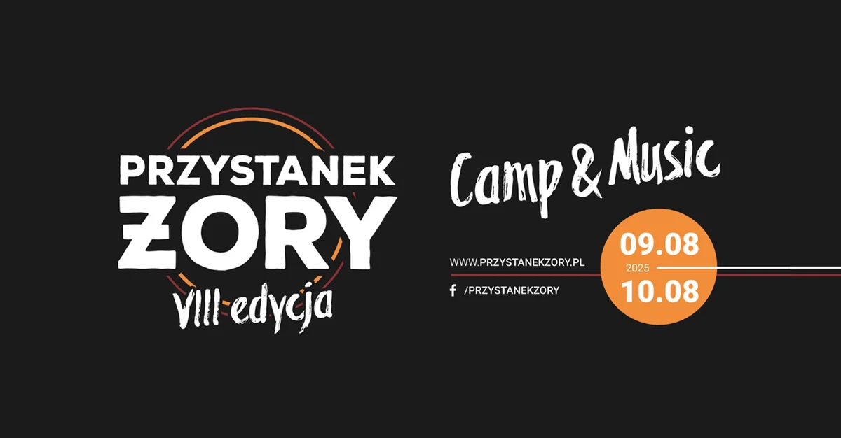 Grafika promocyjna wydarzenia Festiwal muzyczny i rozrywkowy w Żorach w sierpniu 2025