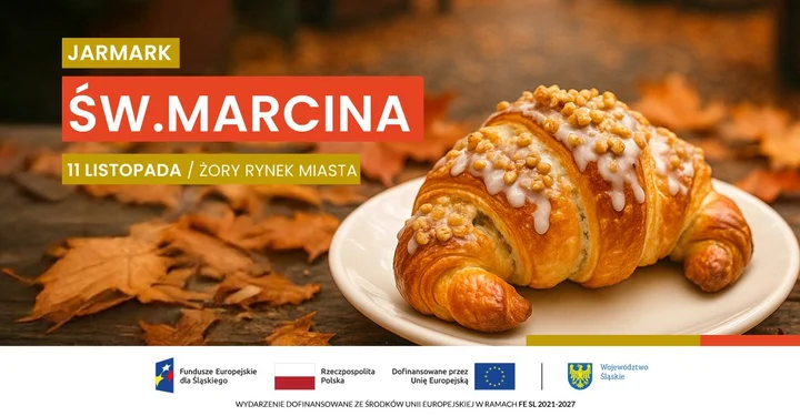Grafika promocyjna wydarzenia Jarmark św. Marcina w Żorach — Rynek, 11 listopada 2025