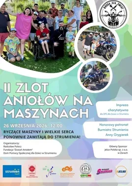 Grafika promocyjna wydarzenia II Zlot Aniołów na Maszynach