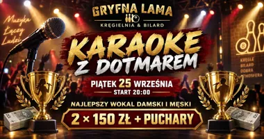 Grafika promocyjna wydarzenia Karaoke z DOTMAREM: pojedynek głosów w Żorach