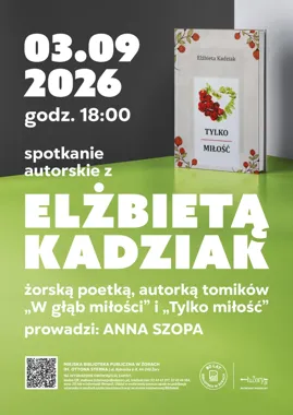 Grafika promocyjna wydarzenia Spotkanie z Elżbietą Kadziak