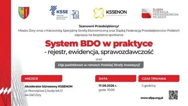 Grafika promocyjna wydarzenia System BDO w praktyce – rejestr, ewidencja, sprawozdawczość