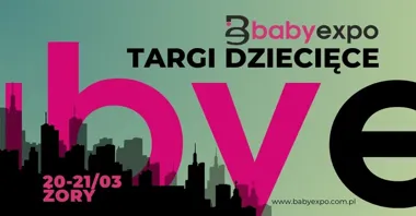 Grafika promocyjna wydarzenia BabyExpo w Żorach — targi dziecięce w salonie Xland