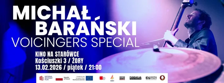 Grafika promocyjna wydarzenia VOICINGERS Żory — Jana Bezek Trio, Ranne Ptaszki i Michał Barański (13 lutego 2026)
