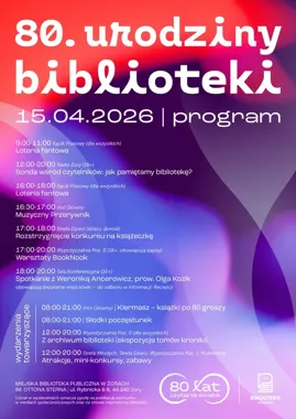Biblioteka w Żorach kończy 80 lat - książkowy dzień z Weroniką Ancerowicz