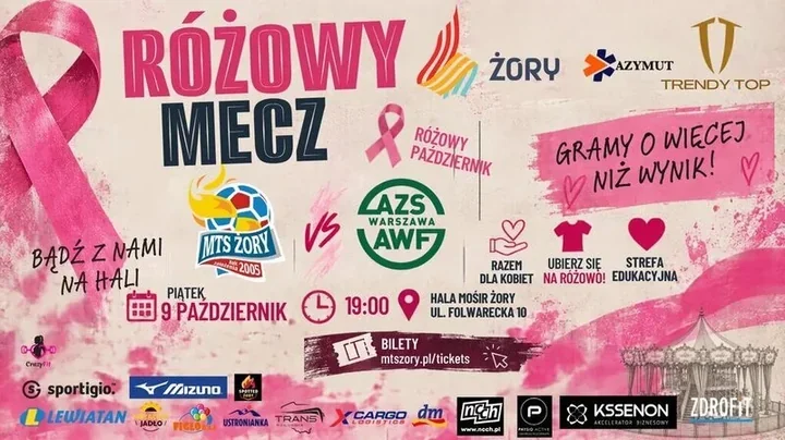 Różowy mecz w Żorach. MTS Trendy Top zagra o więcej niż wynik