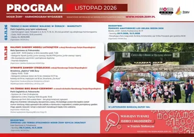 Bieg, strzelanie i modele latające jednego dnia. Listopad MOSiR w Żorach