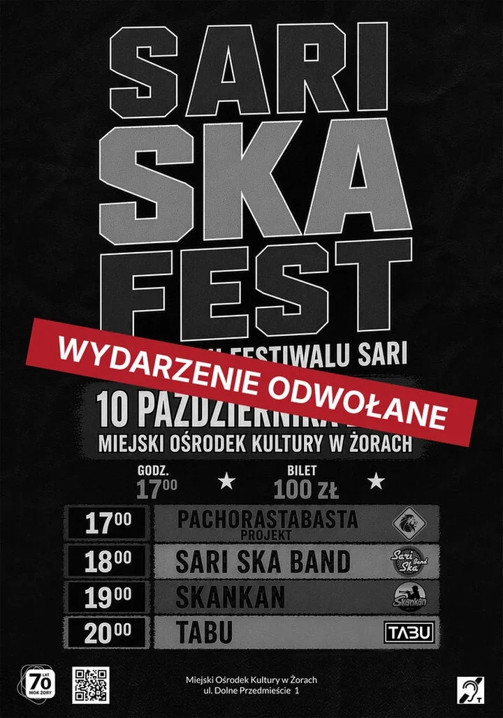 Sari Ska Fest w Żorach odwołany. Co z biletami?