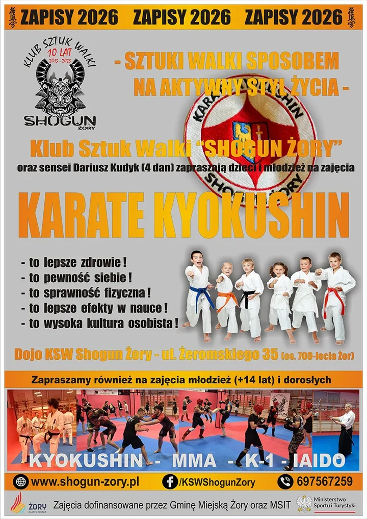 Nowy sezon karate w Żorach. Pierwszy trening jest bezpłatny
