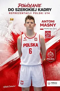 Żorski koszykarz zyskał szansę gry w szerokiej kadrze Polski U14