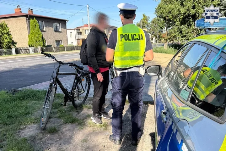 Poranne kontrole w Żorach. Rowerzysta z ponad promilem i niesprawnymi hamulcami