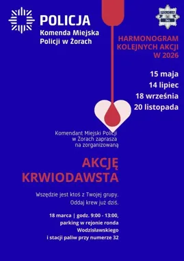 Policja w Żorach wystawi mobilny punkt krwiodawstwa - ambulans zaparkuje przy Wodzisławskiej